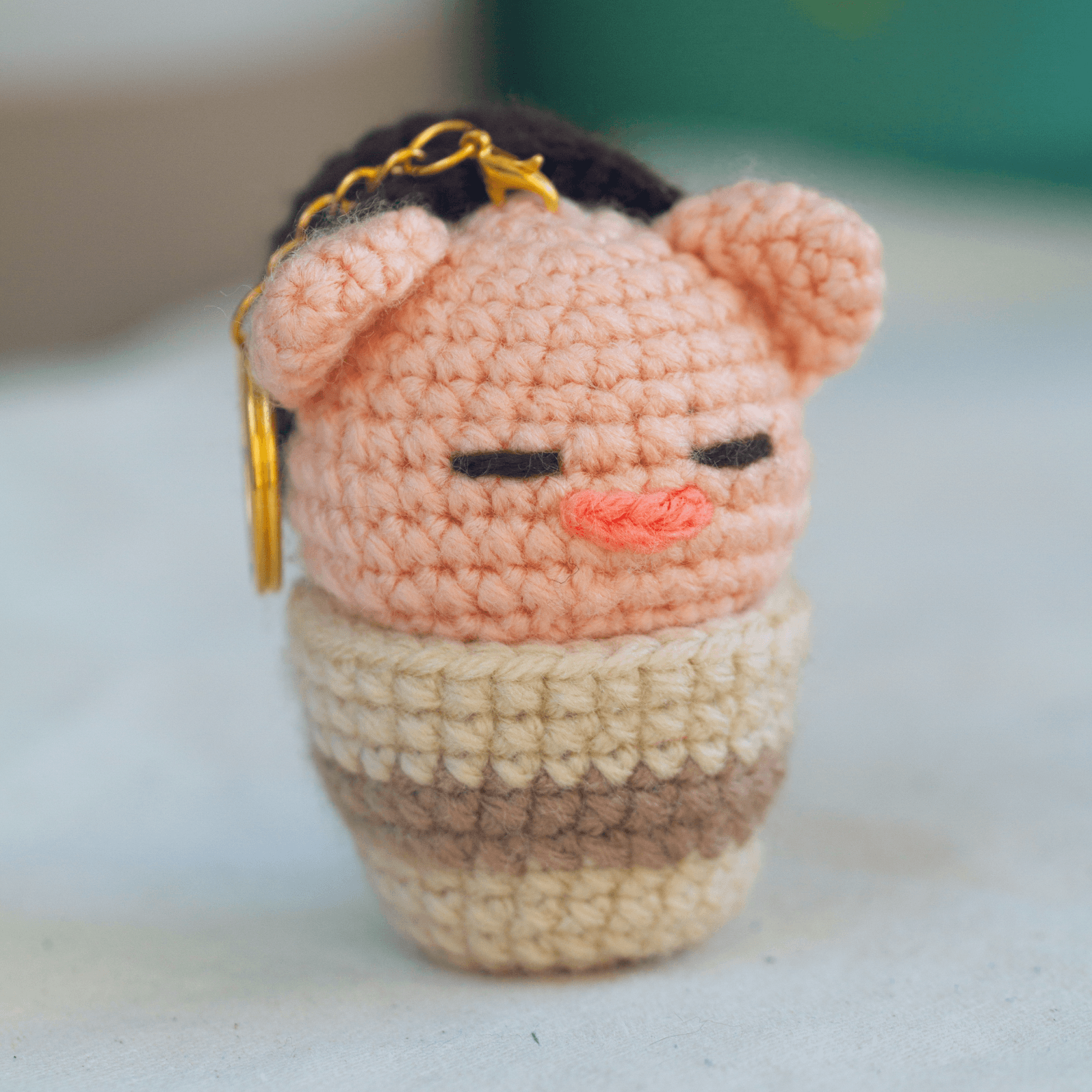 Crocheted pig