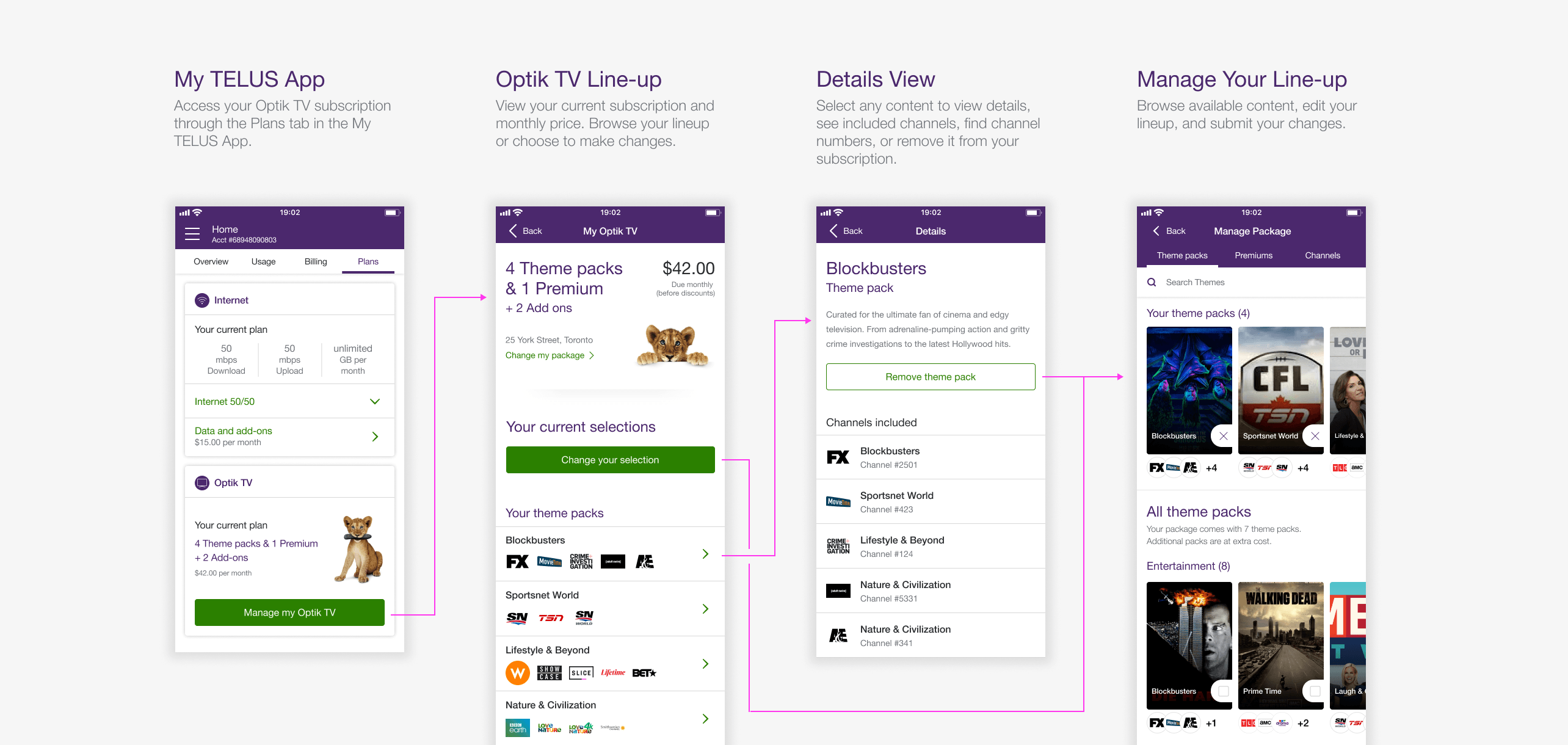 View subscription screen